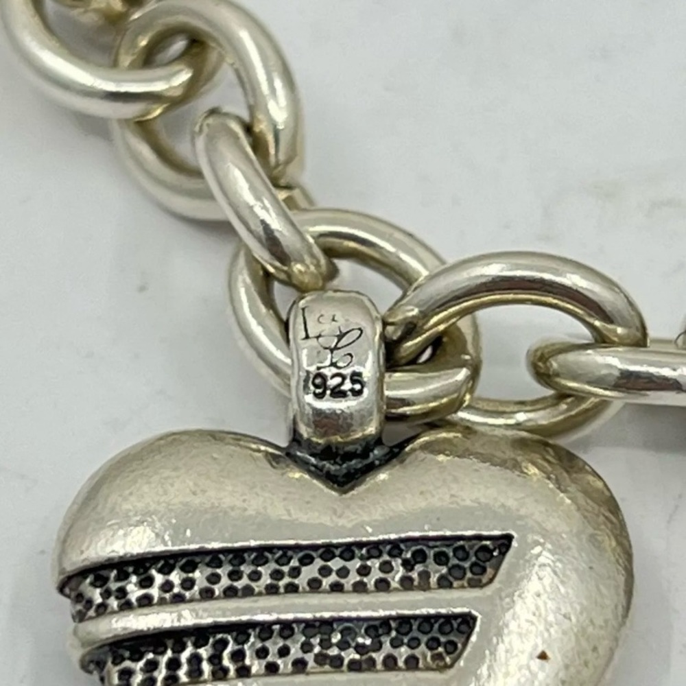 LAGOS Silver Toggle Clasp Bracelet with Heart Charm - Picture 9 of 11